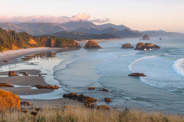 Sunset Ecola State Park Pacific Ocean