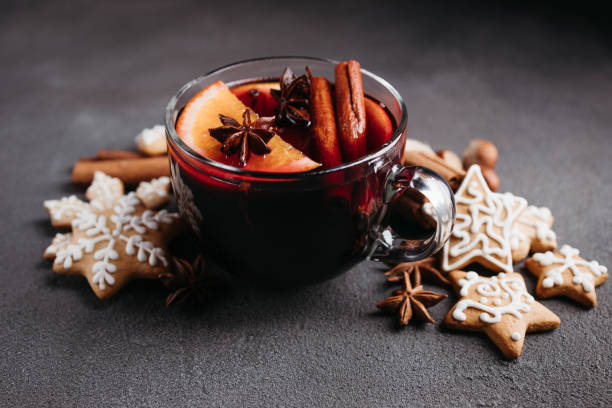 istock Christmas food background with copy space 1283405895