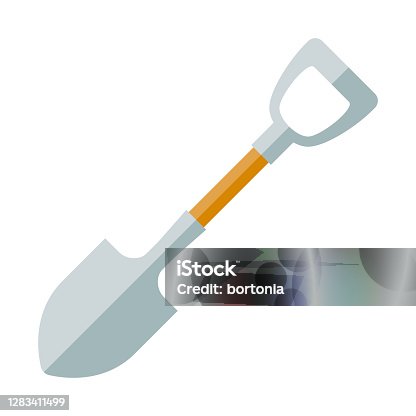 istock Shovel Icon on Transparent Background 1283411499