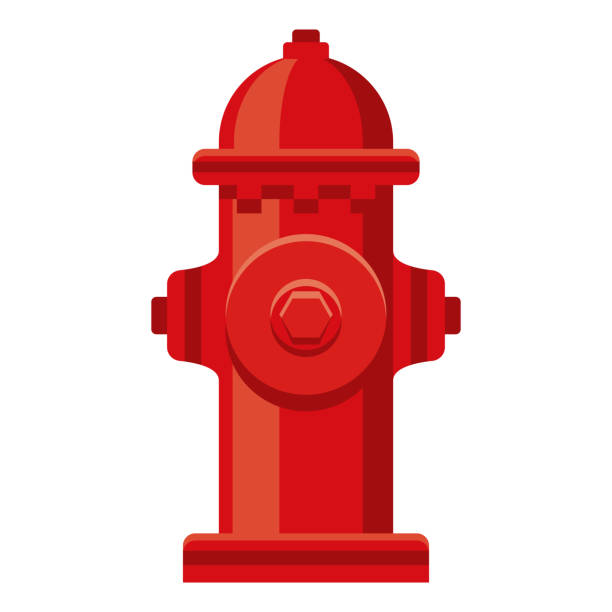 Fire Hydrant Icon on Transparent Background A flat design United Kingdom icon on a transparent background (can be placed onto any colored background). File is built in the CMYK color space for optimal printing. Color swatches are global so it’s easy to change colors across the document. No transparencies, blends or gradients used.e fire hydrant stock illustrations