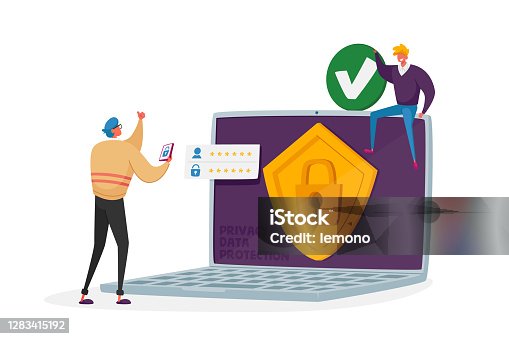 istock Personality Verification, Secure Account Access, Privacy Data Protection, VPN Concept. Website, Data Security or Privacy 1283415192