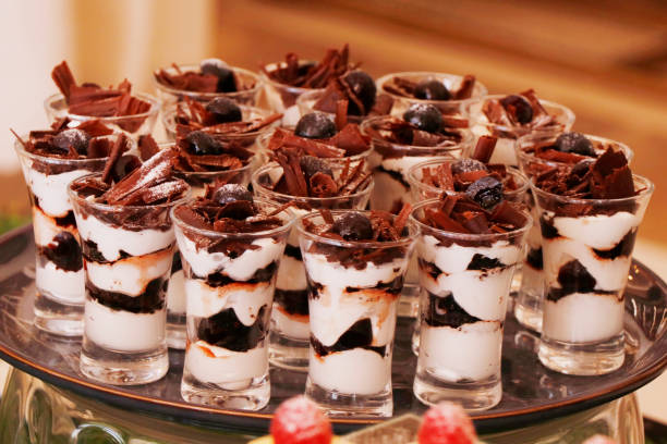 istock black forest trifle in shooter glass, food display 1283416391