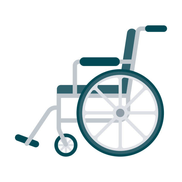 Wheelchair Icon on Transparent Background vector art illustration