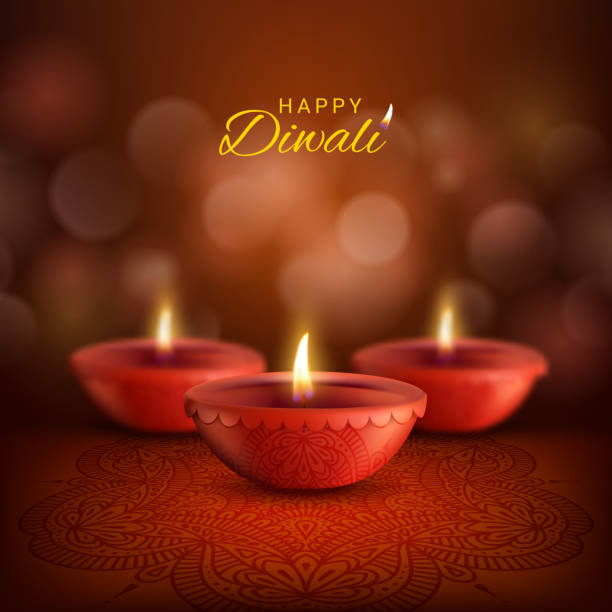 illustrazioni stock, clip art, cartoni animati e icone di tendenza di lampade diwali diya del deepavali indian hindu fest - diyo