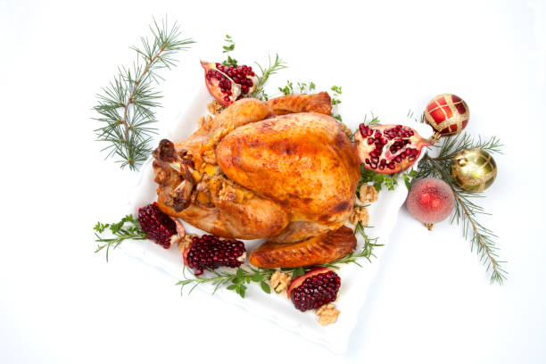 istock Pomegranate Glazed Roasted Turkey on White 1283426263
