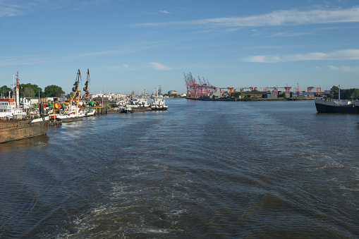 Buenos Aires, Argentina, November 3, 2019: Container port of Buenos Aires, Argentina