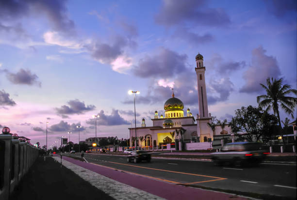 Mosque at dusk in Southeast Asia