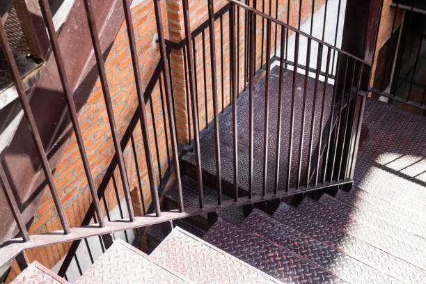 istock Stairwell in a modern building 1283432701