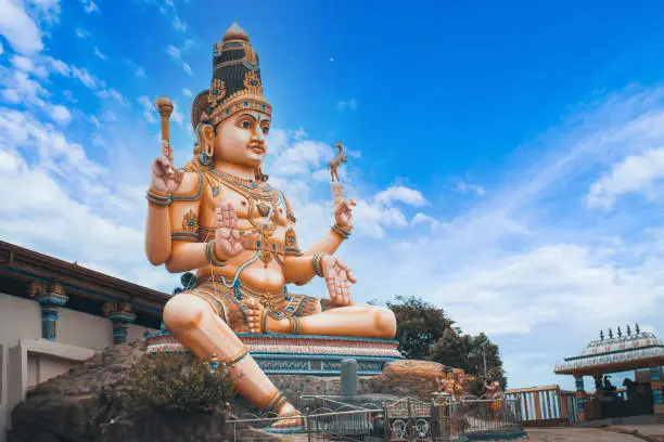 Photo of Shiva Statue Located in Thirukoneswaram Temple, Trincomalee, Sri Lanka