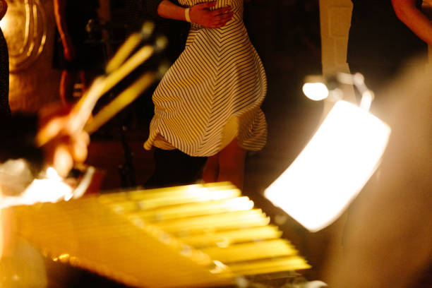 istock Dancers' dress with a golden reflection 1283439750