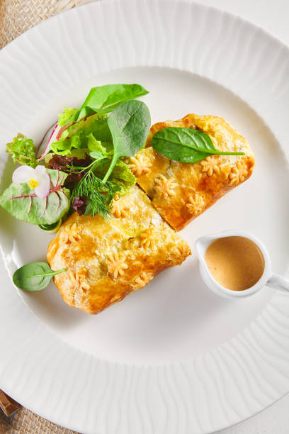 istock Pie with liver and cream sauce 1283440445