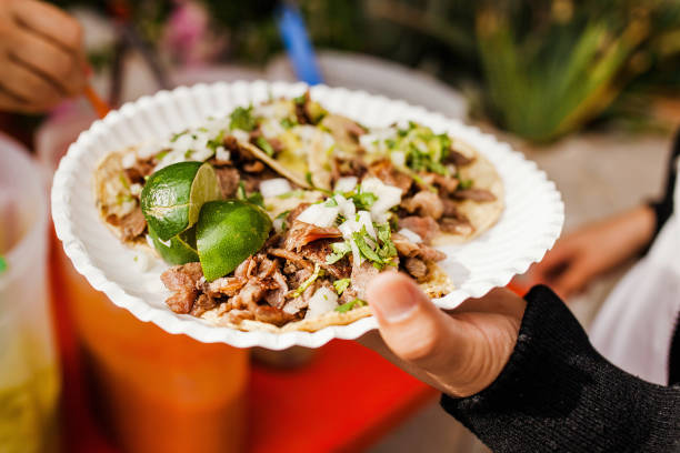 istock Mexican Tacos al Pastor in Mexico city 1283445176