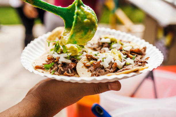 istock Mexican Tacos al Pastor in Mexico city 1283445187