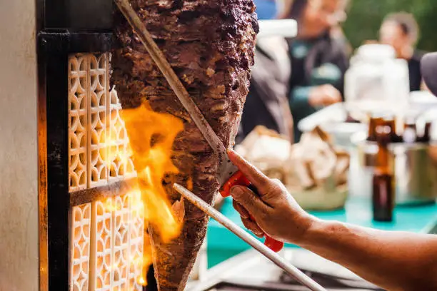 Mexican Tacos al Pastor in Mexico city