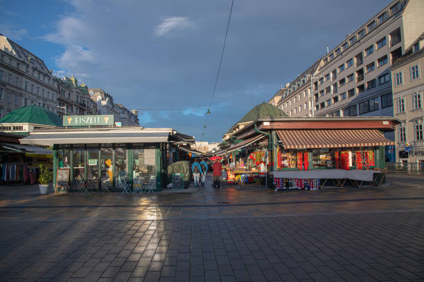Vienna/Austria - 10/29/2020: The Naschmarkt is Vienna's most popular market and has existed since the 16th century in the center of the city