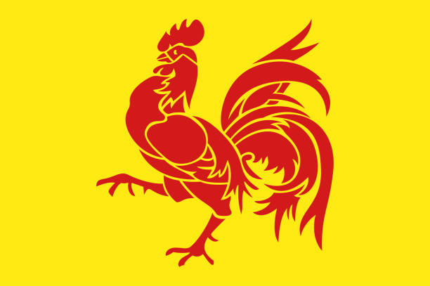 istock Flag of Wallonia region in Belgium 1283447732