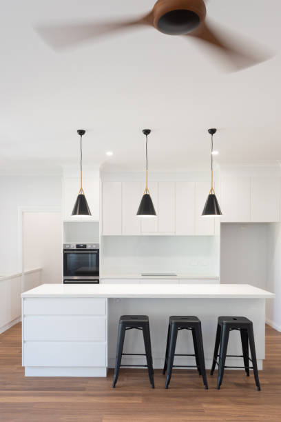 istock Stylish open plan kitchen in a newly renovated house 1283452273