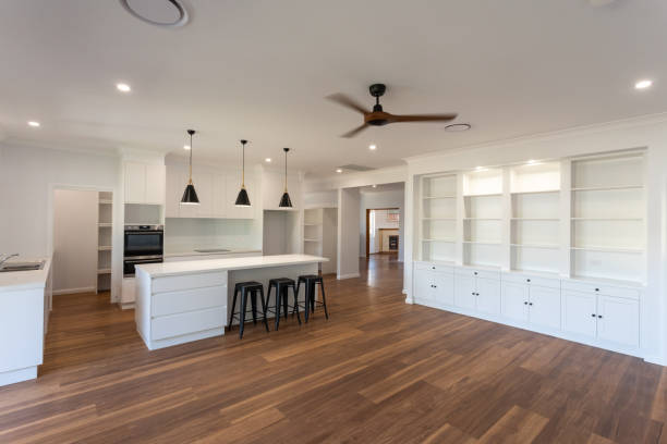 Stylish open plan kitchen in a newly renovated house