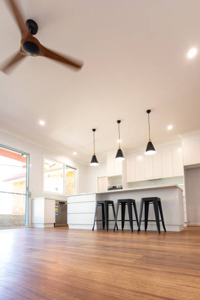 istock Stylish open plan kitchen in a newly renovated house 1283452297