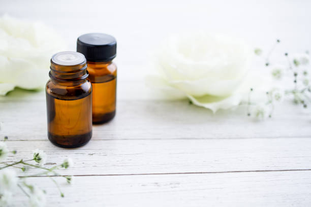 istock Aroma oil and white flowers 1283455667