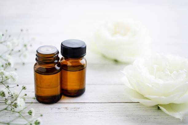 istock Aroma oil and white flowers 1283455687