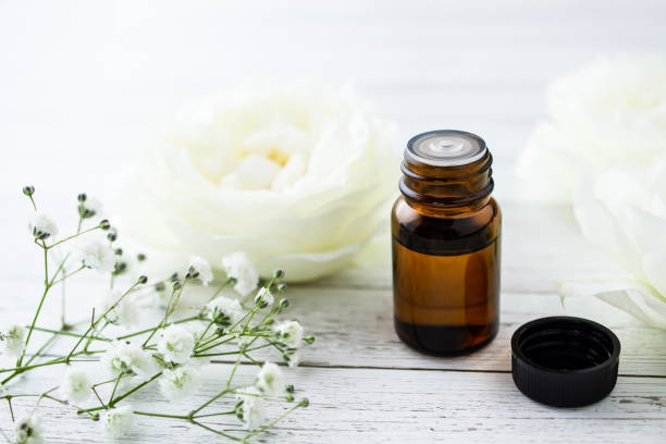 istock Aroma oil and white flowers 1283455698