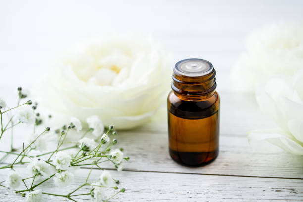 istock Aroma oil and white flowers 1283455700