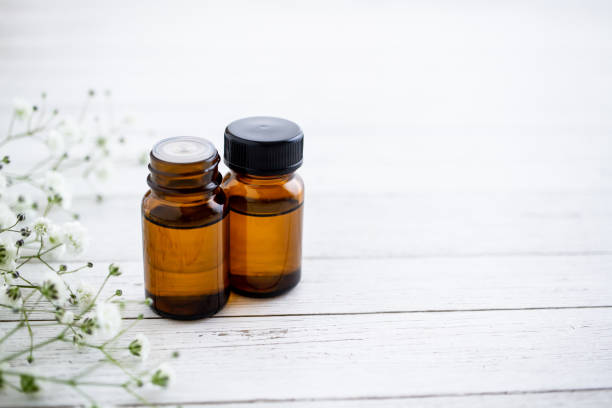Aroma oil and white flowers