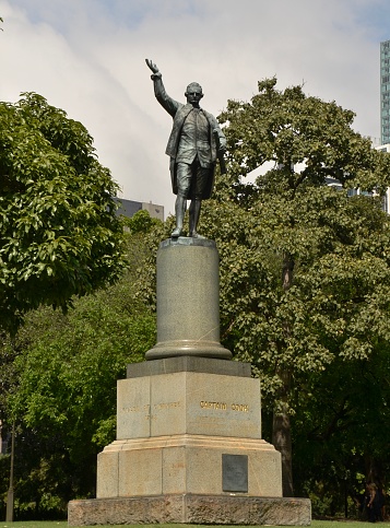 Captain James Cook statue in Hyde Park, Sydney.