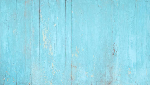 istock Wood wall painted weathered blue. 1283465412