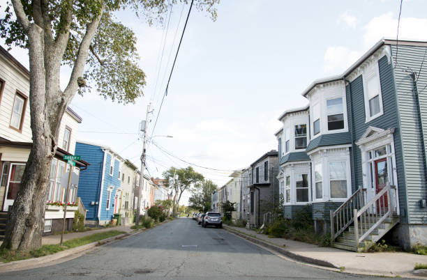 istock Homes in empty road, Halifax. COVID-19: Stay At Home concept.. 1283466445