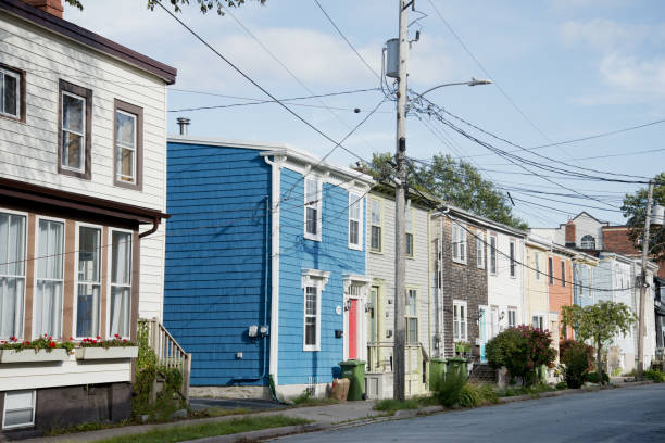 istock Homes in empty road, Halifax. COVID-19: Stay At Home concept.. 1283466480