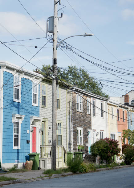 istock Homes in empty road, Halifax. COVID-19: Stay At Home concept.. 1283466484