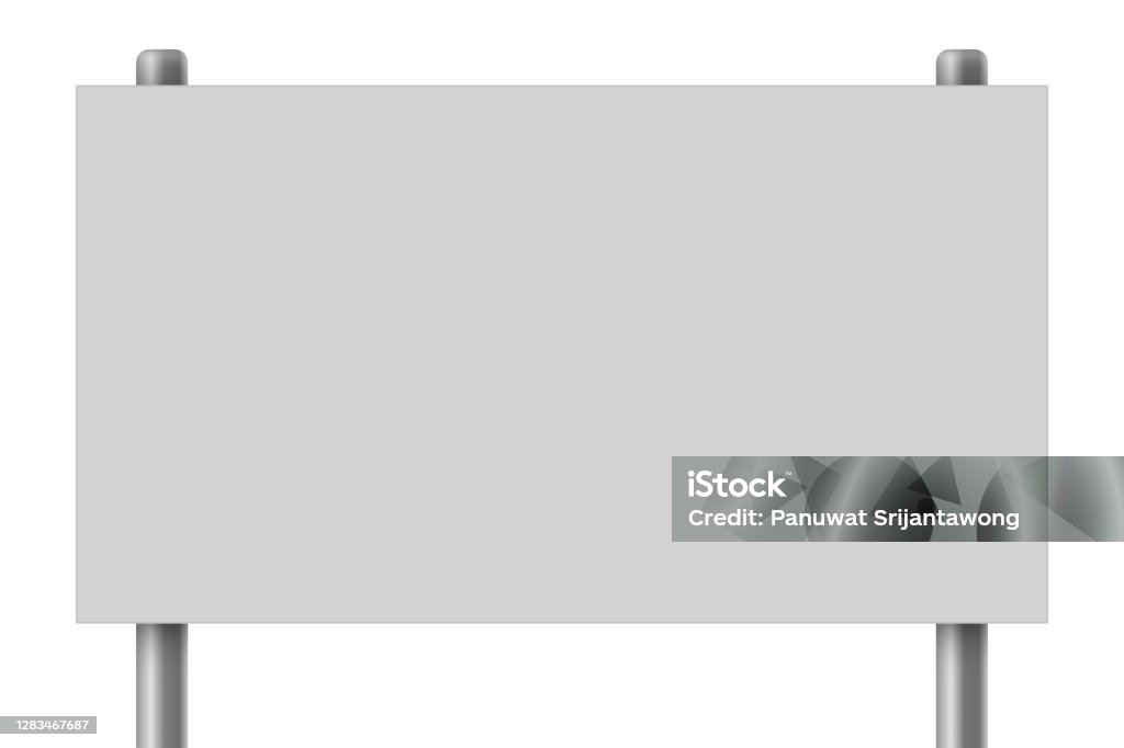 Blank White Metal Sign Stock Illustration - Download Image Now - Blank