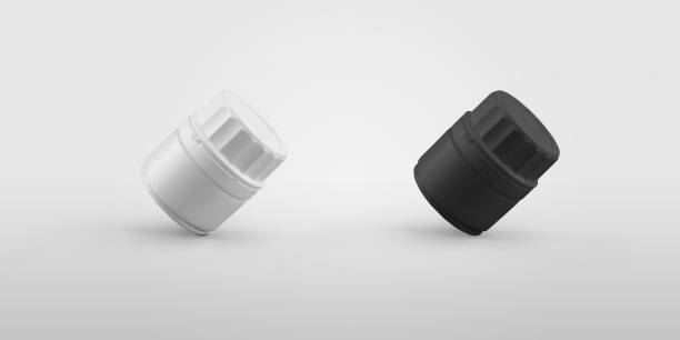 istock Template of small matte jars for tablets, pills, for design presentation, advertising in cosmetology. 1283471576