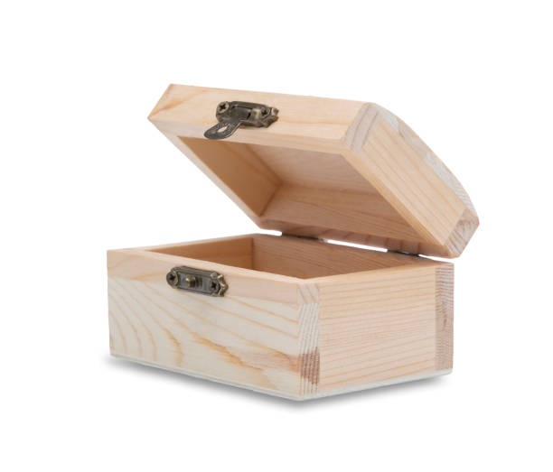 istock cute open lid treasure chest isolated on white background with pen tool clipping path for product presentation material object 1283472910