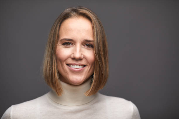 istock Beautiful woman headshot portrait 1283473214
