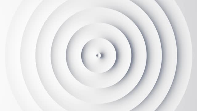 Abstract template with animation of white circular waves