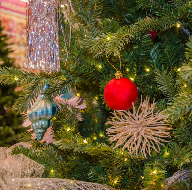 istock Christmas tree with toys in the store selective focus 1283481681