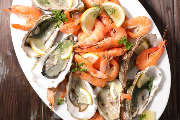 istock oyster, shrimp and clam with lemon 1283482734