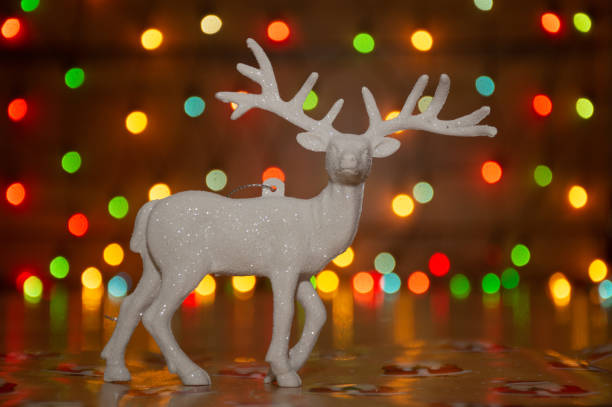 istock christmas deer decoration on garland background 1283483851