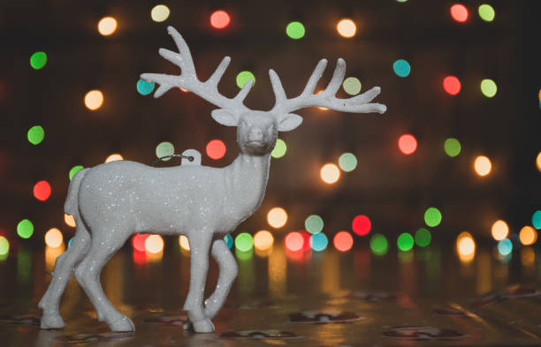 istock christmas deer decoration on garland background 1283484856