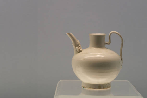 istock one white glazed pitcher. Ancient Chinese culture concept 1283488340