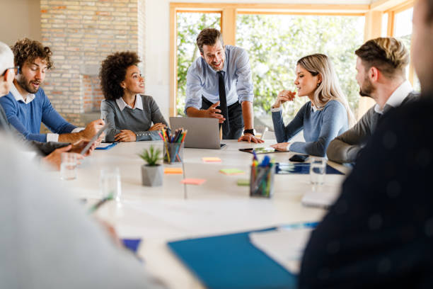 istock Business meeting in board room! 1283489590