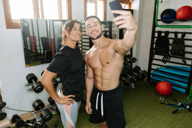 istock Selfie at the gym 1283491496