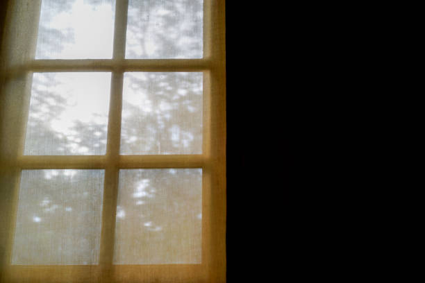 istock Views behind the curtains of a window 1283496179