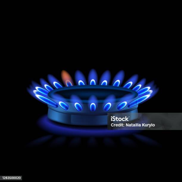 가스 버너와 푸른 불꽃 가스렌지에 대한 스톡 벡터 아트 및 기타 이미지 - 가스렌지, 불길, 가열장치 - Istock