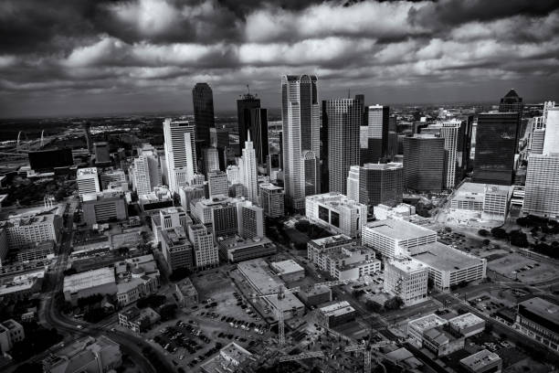 istock Dark Skyline of Dallas 1283503517