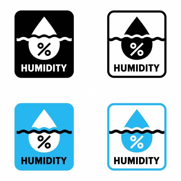 Humidity Percentage Water Vapour Concentration Information Sign Stock  Illustration - Download Image Now - iStock