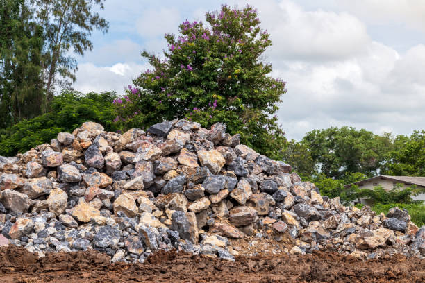 istock Granite piles on the ground near trees. 1283504780